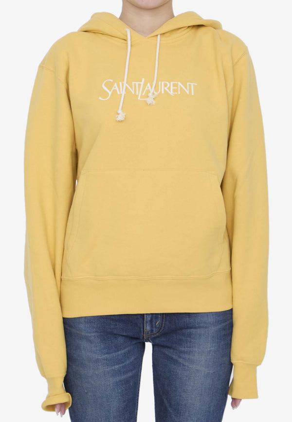 Saint Laurent Logo-Embroidered Hooded Sweatshirt 779611-Y36SW-7290