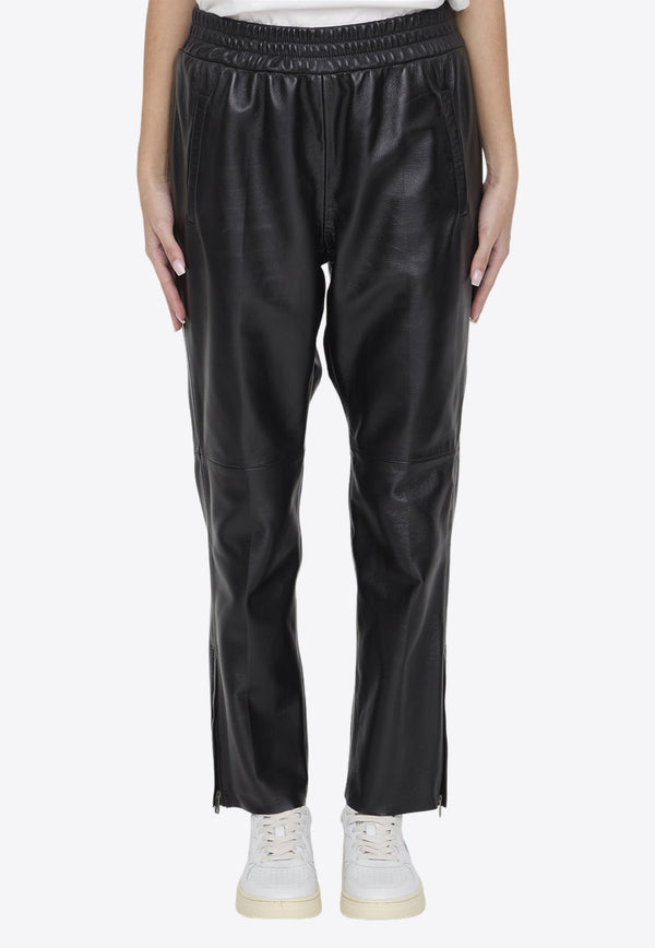 Golden Goose DB Essential Leather Straight Pants Black GWP01486-P001178-90100