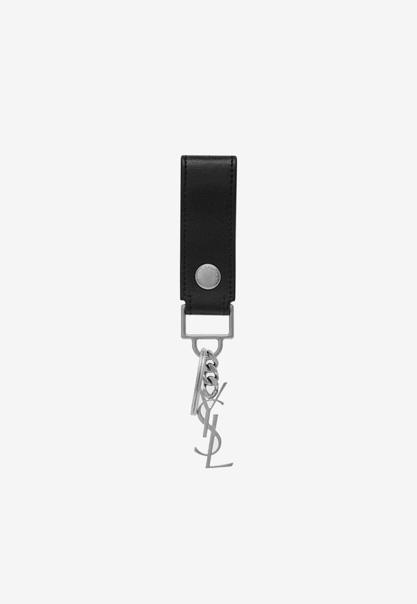 Saint Laurent Cassandre Leather Key-Ring  518323-0SX0E-1000