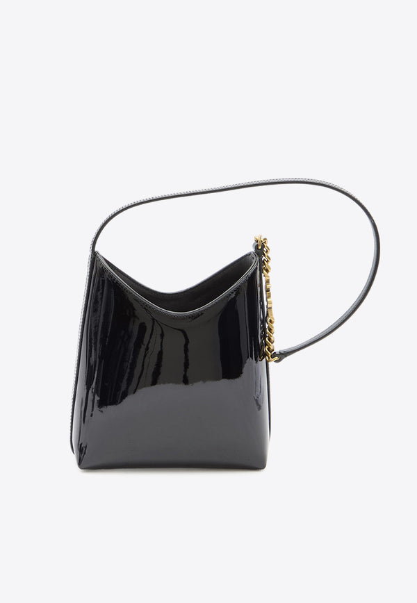 Saint Laurent Mini Rendez-Vous Hobo Shoulder Bag in Patent Leather 773626-B870W-1000 Black