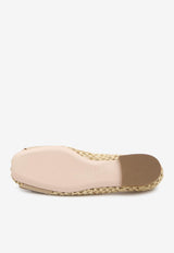 Roger Vivier Tres Vivier Raffia Ballet Flats Beige RVW44938140-RNK-5T97