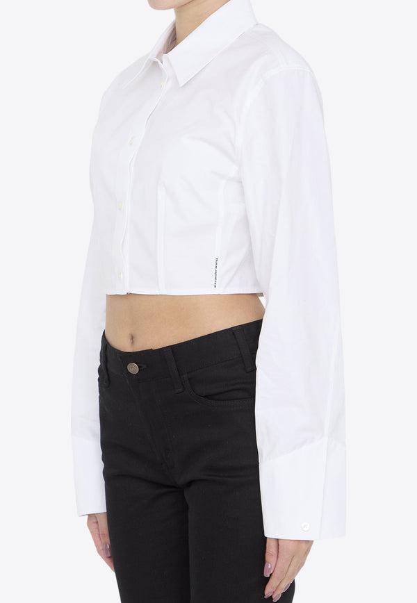 Alexander Wang Cropped Structured Long-Sleeved Shirt 1WC2241880--100