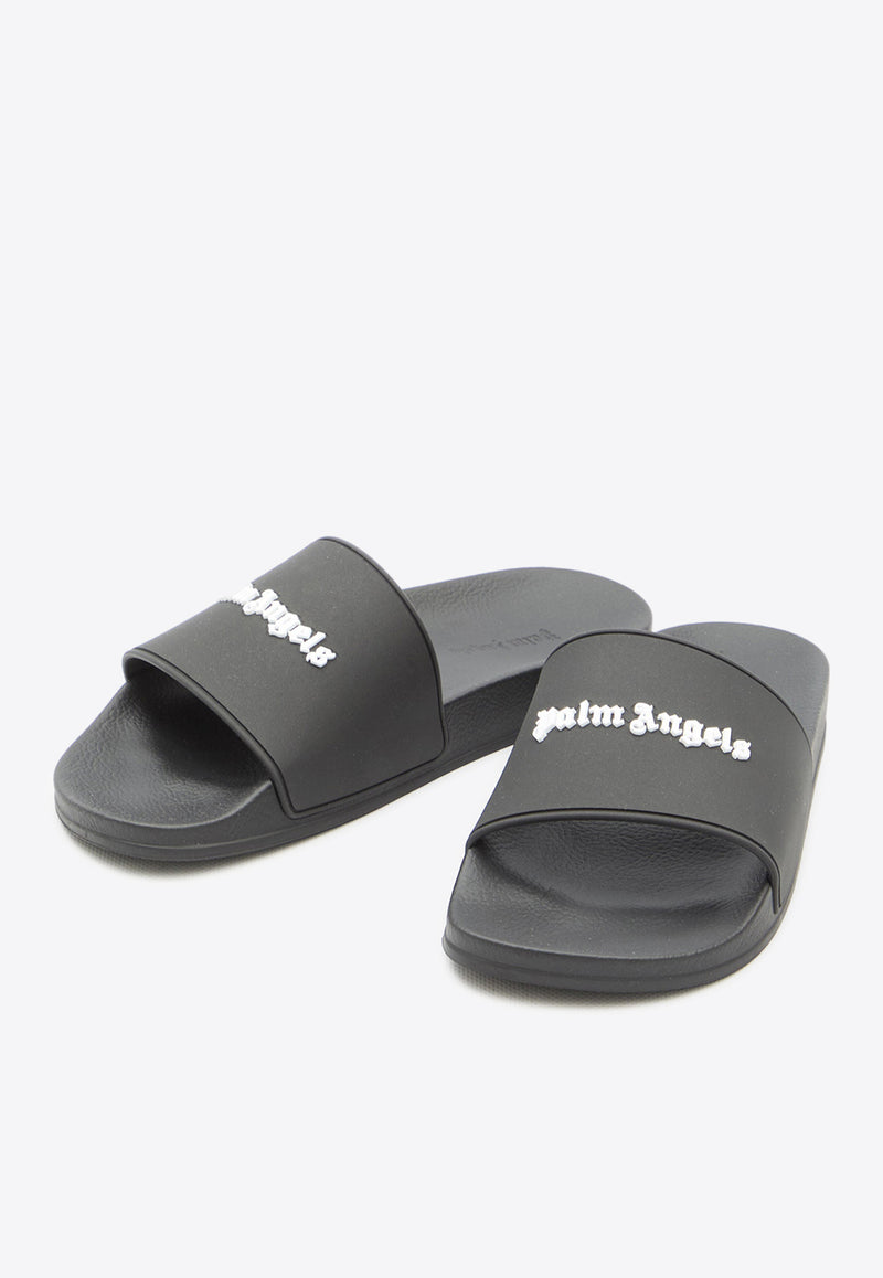 Palm Angels Monogram Rubber Slide Sandals PMIC010S24MAT0011--1001