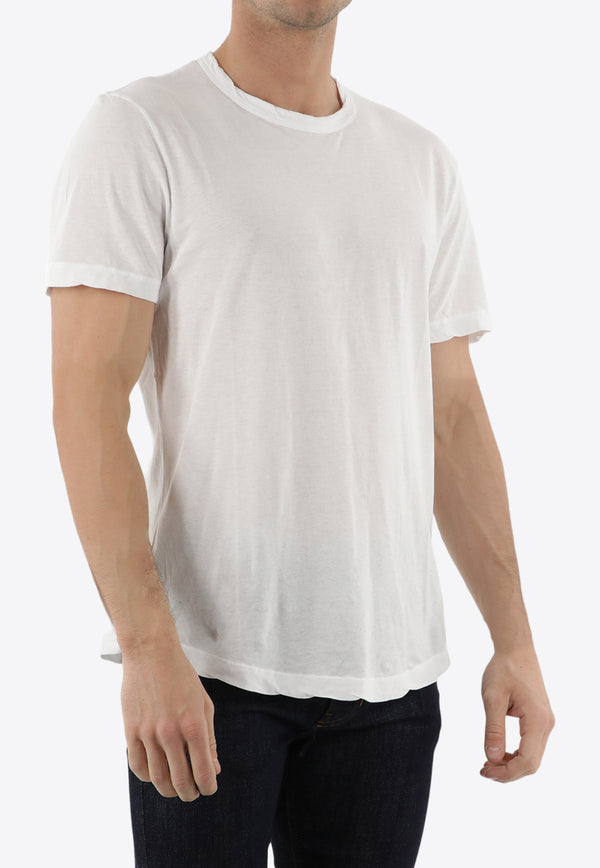 James Perse Basic Crewneck T-shirt White MKJ3360--WHT