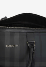 Burberry Boston Checked Duffle Bag Gray 8062917--A8800