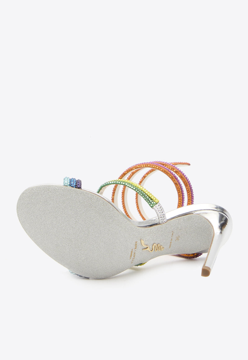 Rene Caovilla Rainbow 105 Crystal Embellished Sandals Multicolor C12070105-R001-X269