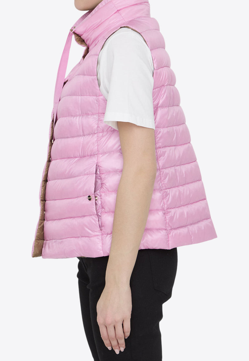 Herno Reversible Quilted and Padded Vest Pink PI001844D-12017-4021