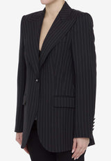 Dolce & Gabbana Pinstripe Wool Blazer Black F29QGT-FRBC2-S8051