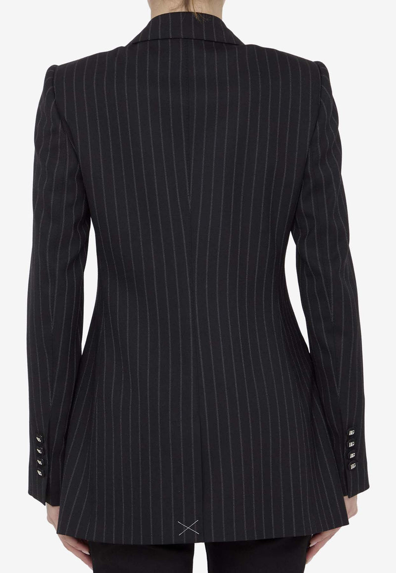 Dolce & Gabbana Pinstripe Wool Blazer Black F29QGT-FRBC2-S8051