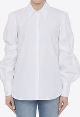 Off-White Classic Long-Sleeved Shirt with Straps White OWGE020S24FAB001--0101