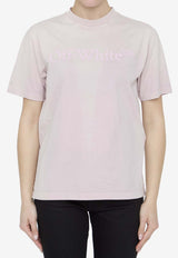 Off-White Rubberized Logo Crewneck T-shirt Lilac OWAA049S24JER001--3636