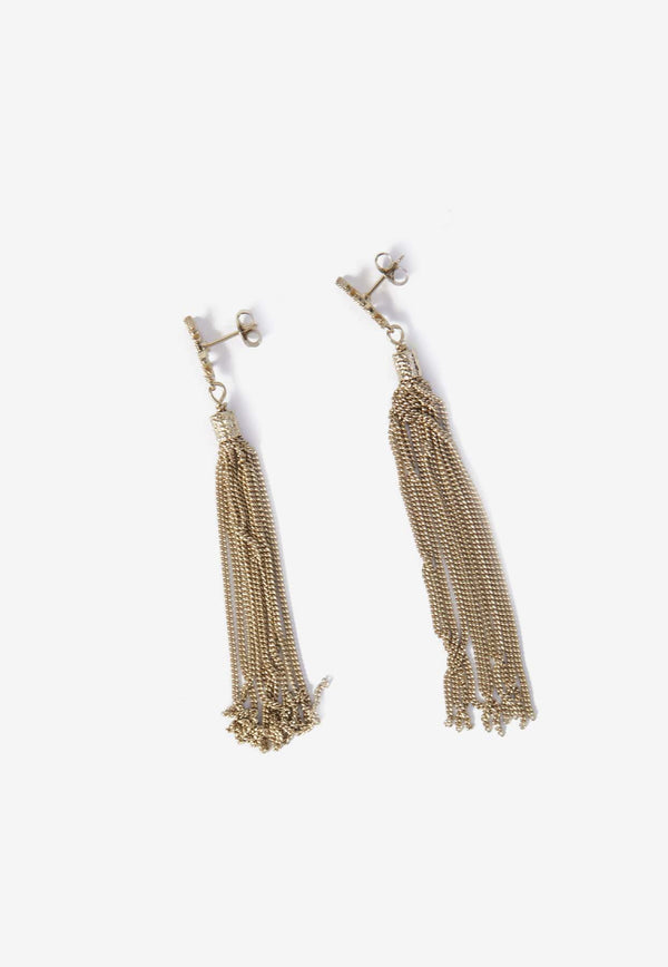 Saint Laurent Loulou Chain Tassels Earrings 506030-Y1614-8045