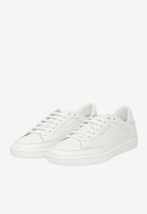 Saint Laurent Court Classic Perforated Leather Sneakers 603223-1JZ10-9030