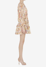Zimmermann August Billow Floral-Print Mini Dress 9977DRS242--CRF