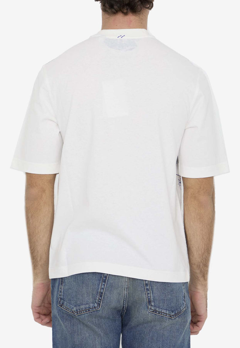 Burberry EKD Crewneck T-shirt White 8081369--B7264