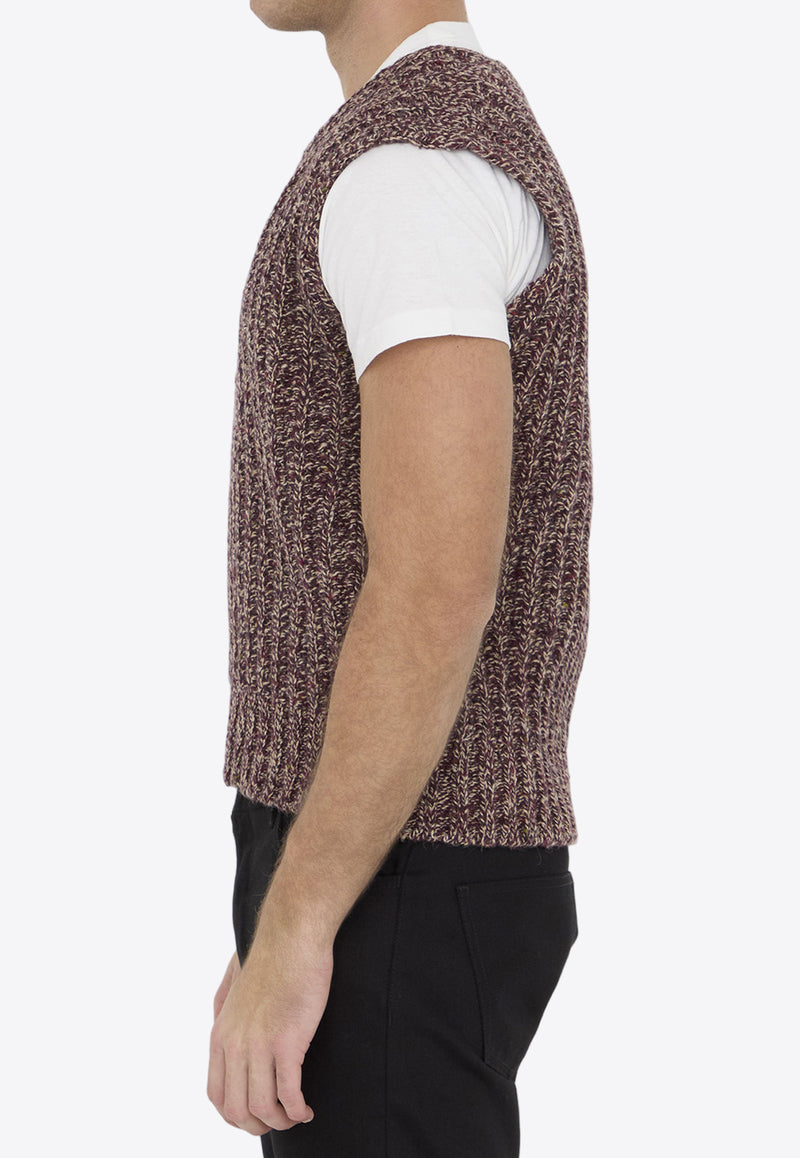 Maison Margiela Wool and Alpaca Knitted Sweater Vest S50FB0101-S18405-359F