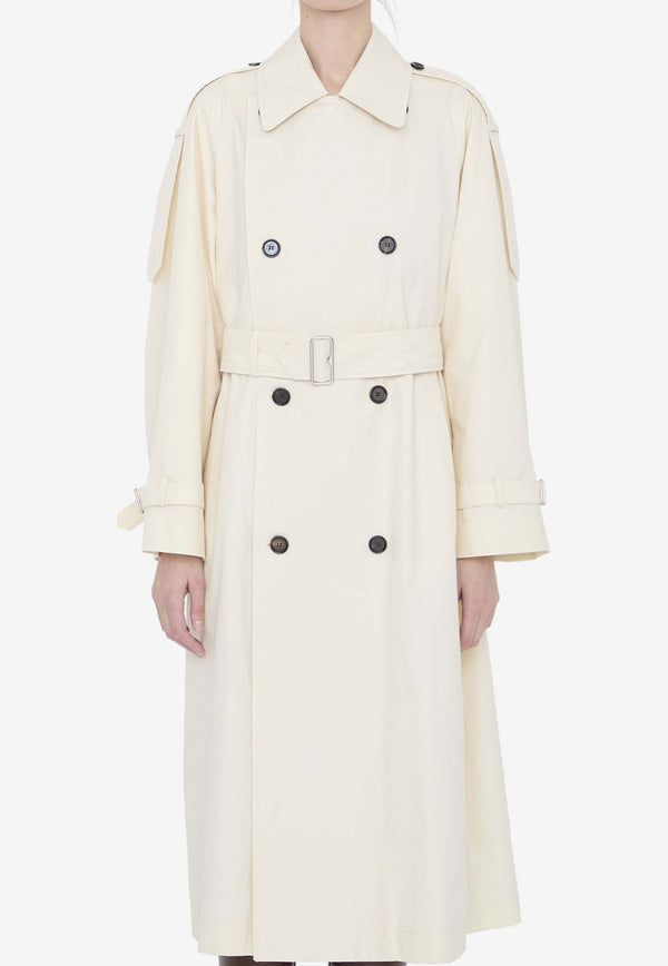 Burberry Double-Breasted Trench Coat Cream 8080863--B8620