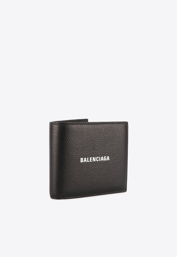 Balenciaga Logo Print Folded Wallet  Black 594549-1IZI3-1090
