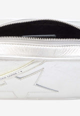 Golden Goose DB Mini Star Crossbody Bag in Metallic Leather Silver GWA00228-A000335-70140