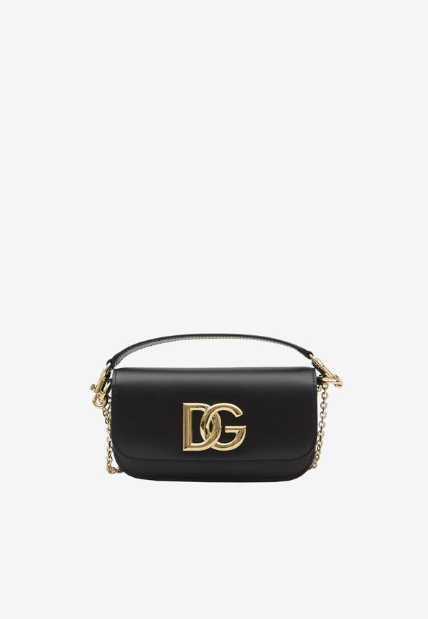 Dolce & Gabbana 3.5 Crossbody Bag in Calf Leather Black BB7603-AW576-80999