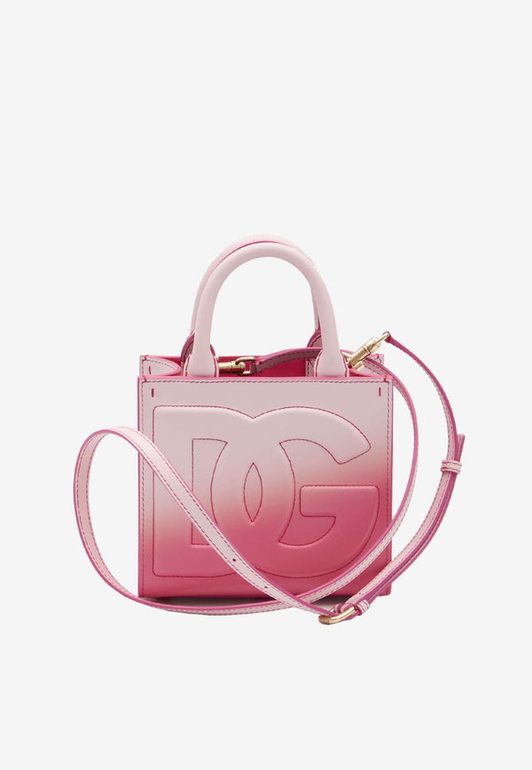 Dolce & Gabbana DG Daily Ombre Crossbody Bag in Calf Leather Pink BB7479-AS204-HF5AC