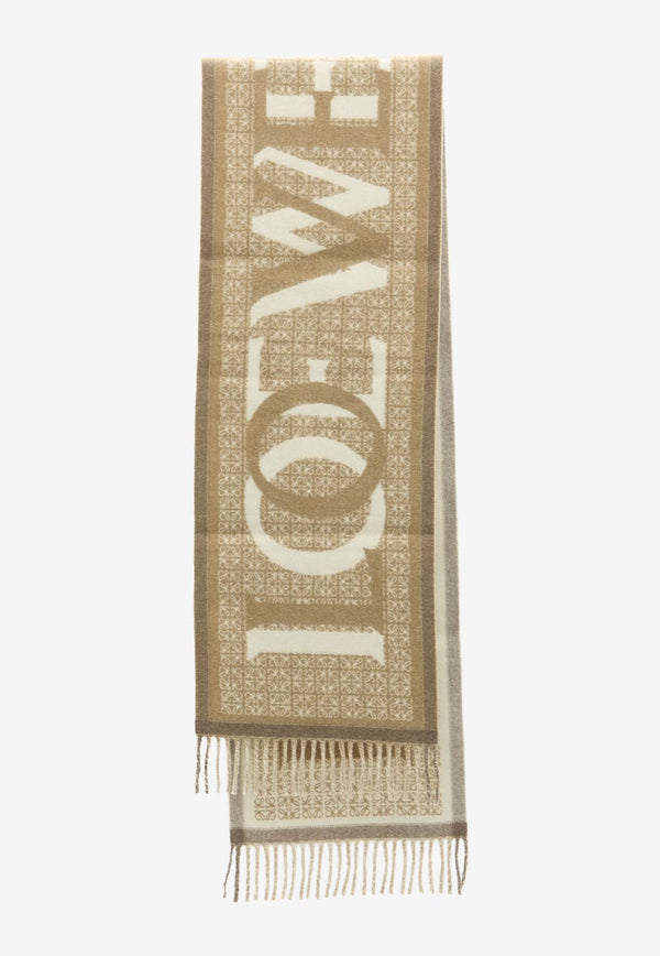Love Scarf in Wool and Cashmere Loewe F606257X51--2112