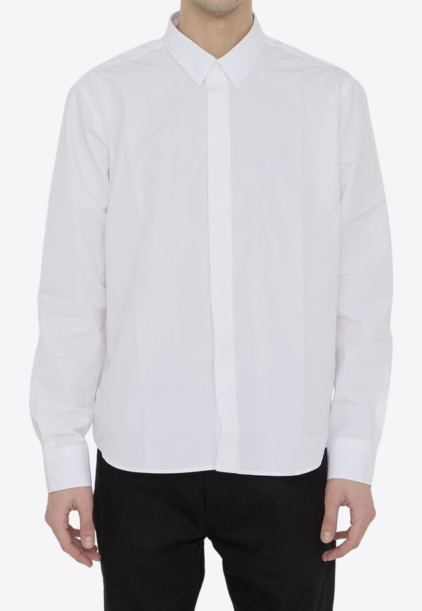 AMI PARIS Long-Sleeved Classic Shirt USH150-CO0063-WHITE