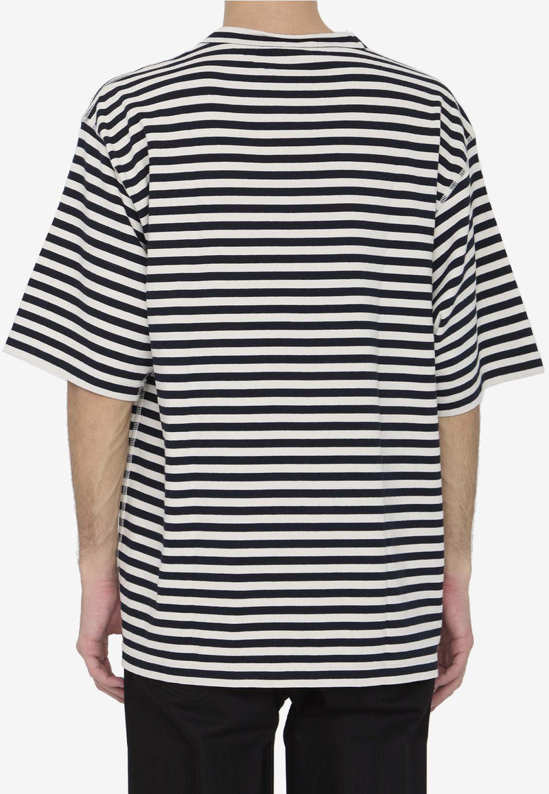 Dolce & Gabbana Striped Logo T-shirt Monochrome G8RG6T-G7K3P-S9000