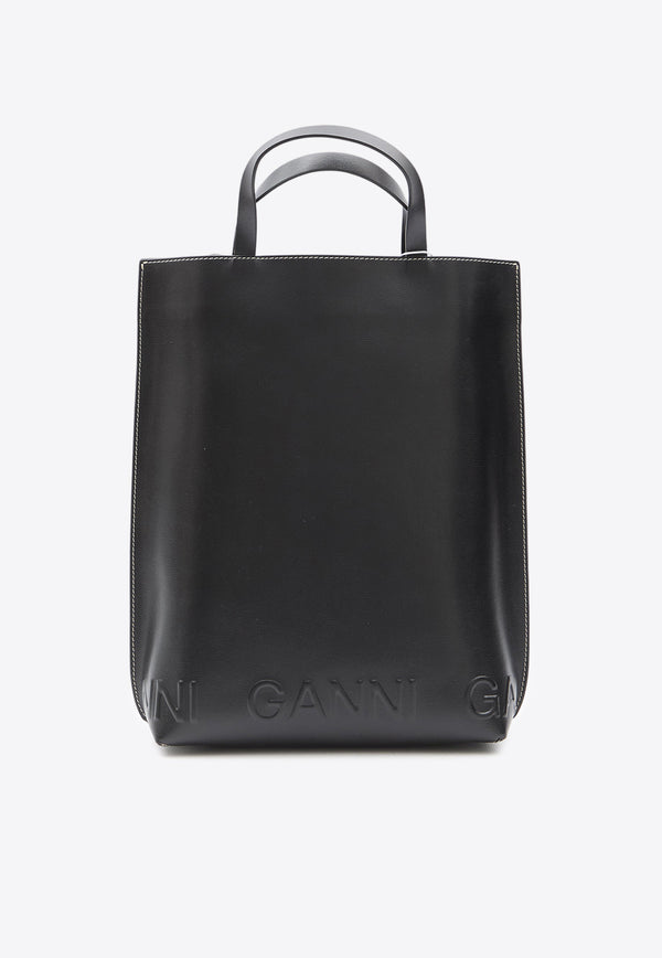 GANNI Medium Banner Tote Bag  Black A5132--099