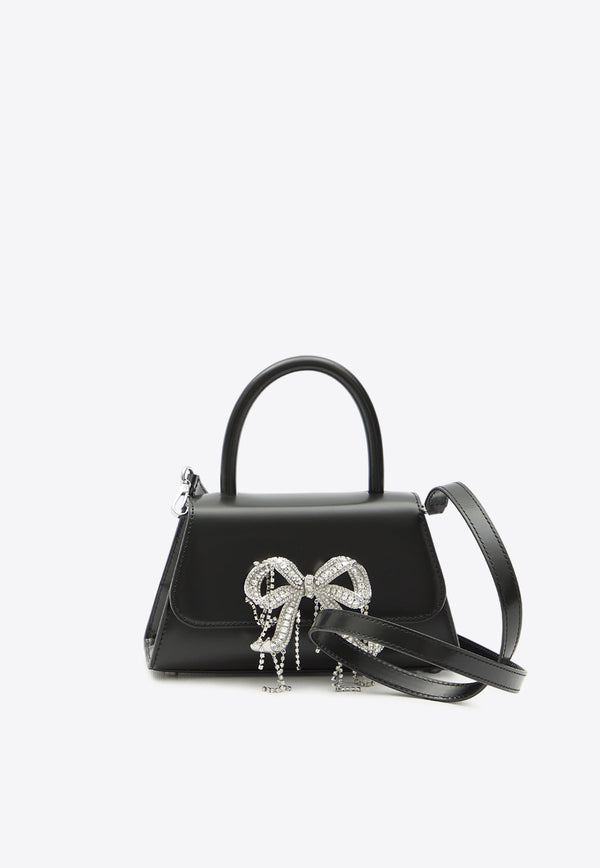 Self-Portrait Mini Bow-Embellished Top Handle Bag RS24-316-B--BLACK
