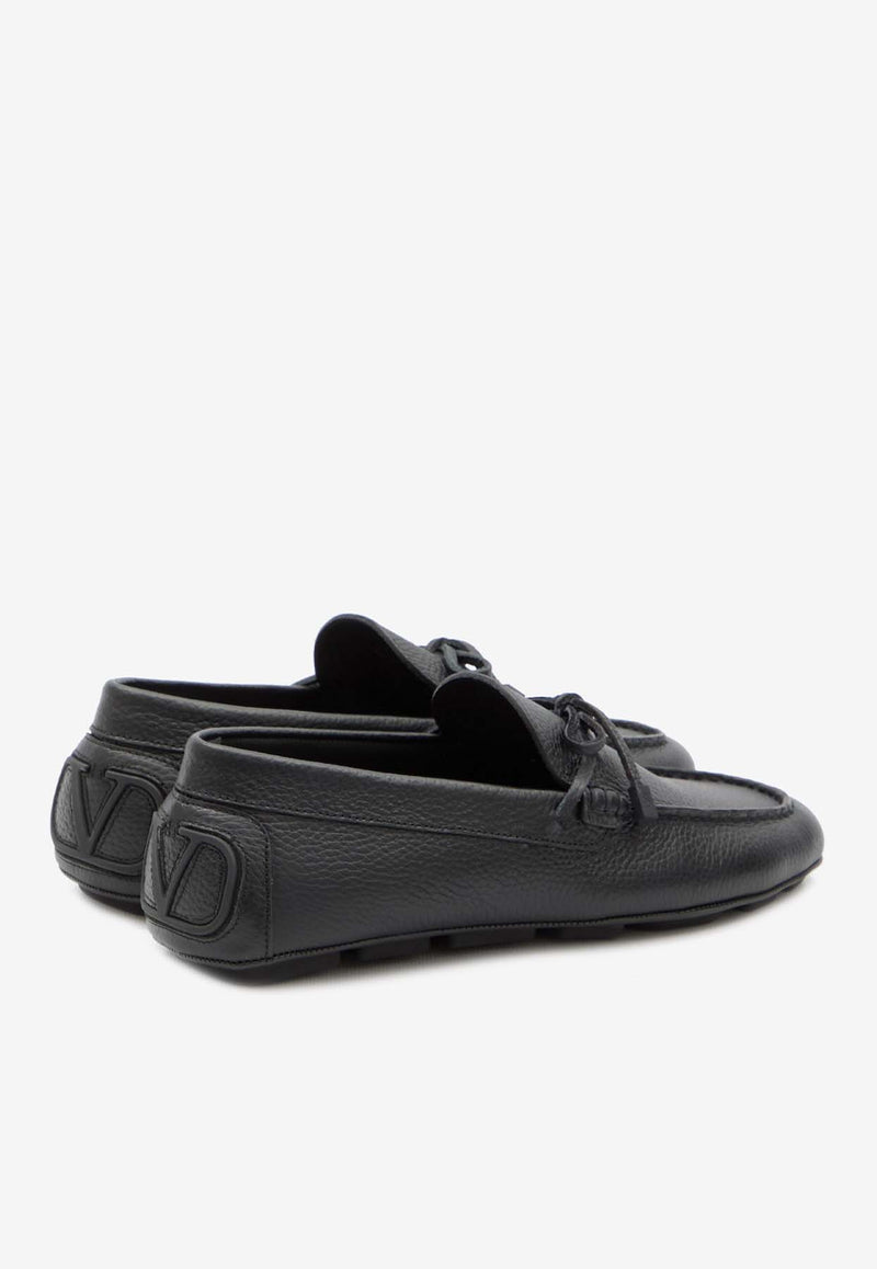 Valentino VLogo Signature Leather Loafers Black 4Y2S0H19-LDL-0NO