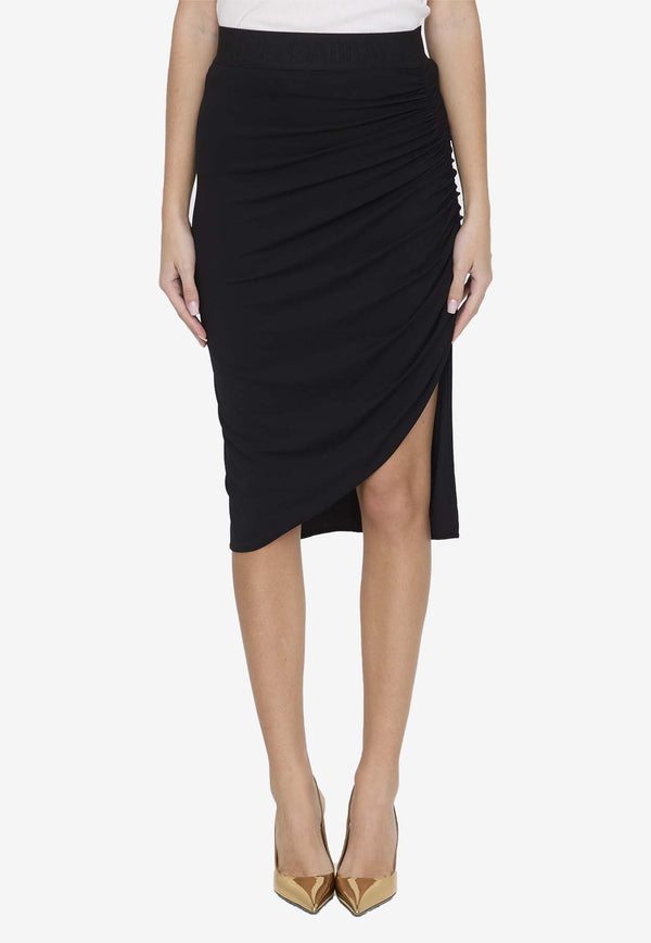 Dolce & Gabbana Asymmetrical Draped Skirt Black F4CQHT-FUGBJ-N0000