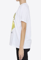 GANNI Lemon Print Logo T-shirt White T3768--151