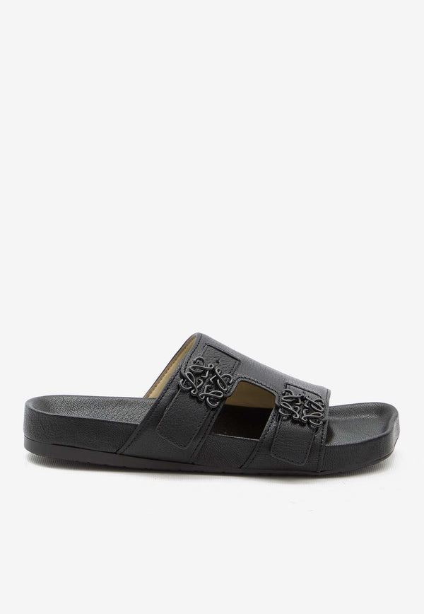 Ease Leather Double-Strap Slides Loewe L815465X95--1100