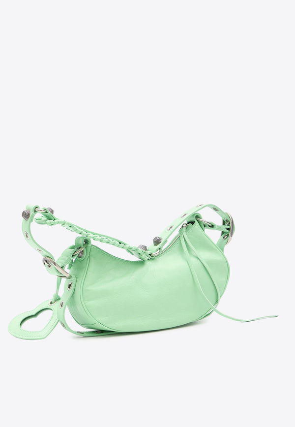 Balenciaga XS Le Cagole Nappa Leather Shoulder Bag Green 671309-1VG9Y-3823