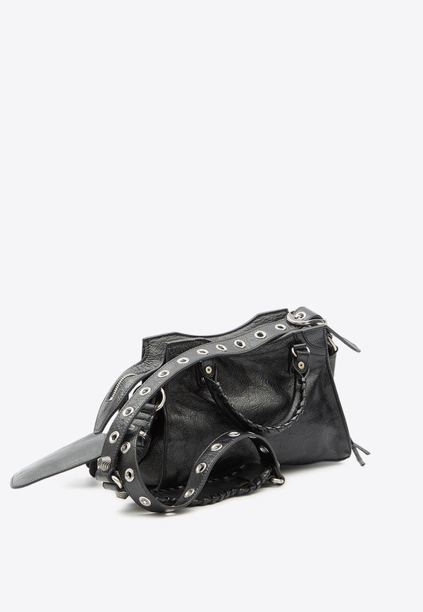 Balenciaga XS Neo Cagole Nappa Leather Top Handle Bag Black 700940-210B0-1000