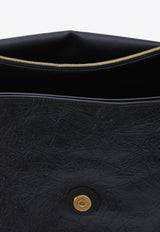 Balenciaga Large Crush Crossbody Bag Black 716332-210IT-1000