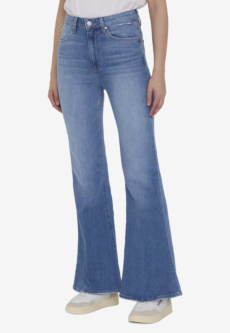 Paige Denim Charlie High-Rise Flared Jeans Blue 3665B61--B357