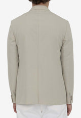 Fendi Single-Breasted Wool Jacket  Beige FJ0798-AR8T-F1MTE