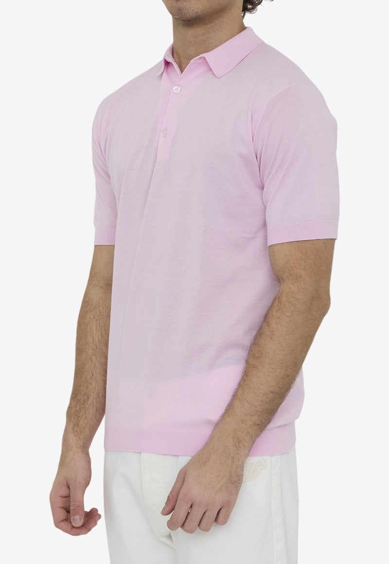 John Smedley Adrian Polo T-shirt Pink ADRIAN--MALLOW PINK