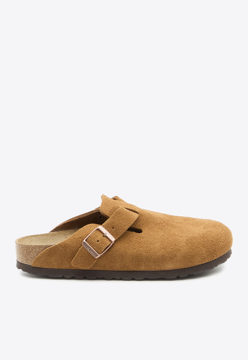 Birkenstock Boston Suede Mules Brown 1027119--MINK