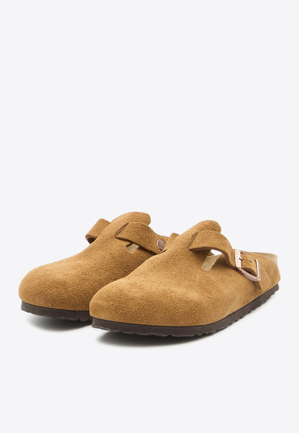 Birkenstock Boston Suede Mules Brown 1027119--MINK