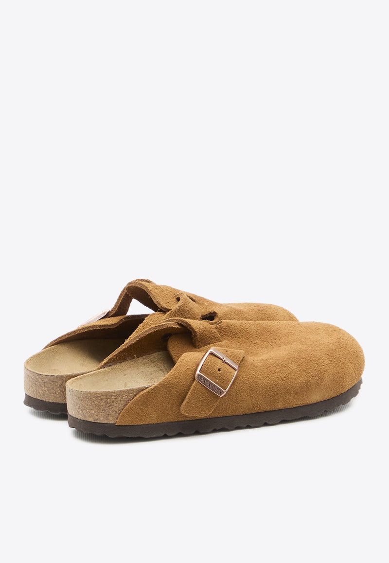 Birkenstock Boston Suede Mules Brown 1027119--MINK