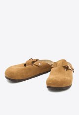 Birkenstock Boston Suede Mules Brown 1027119--MINK