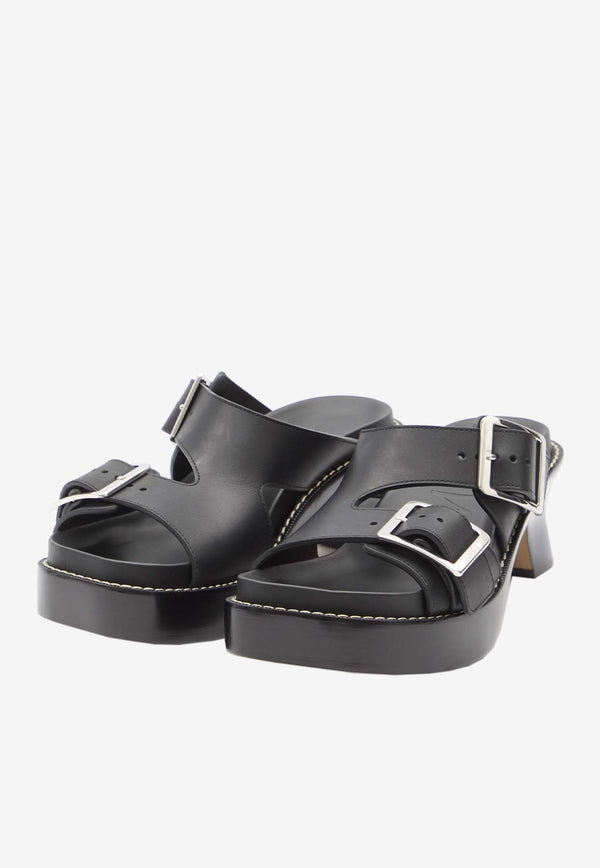 Loewe Ease 70 Calf Leather Sandals Black L814465X83--1100