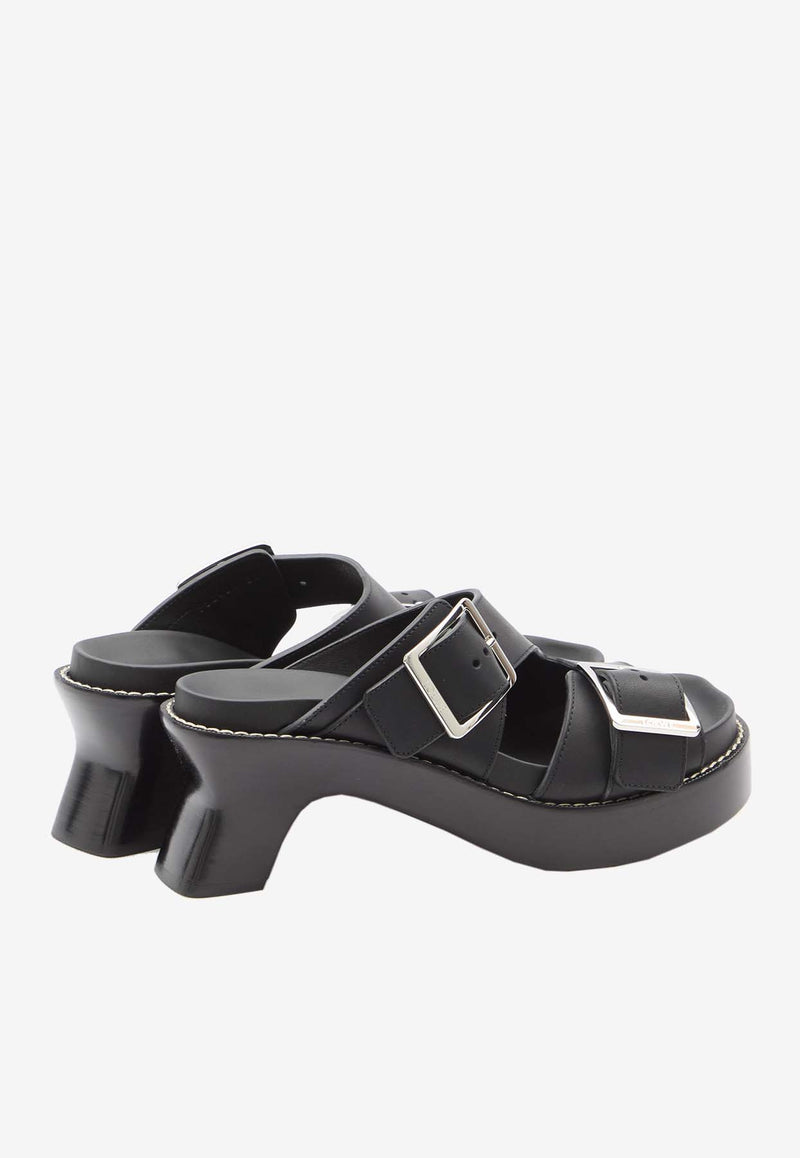 Loewe Ease 70 Calf Leather Sandals Black L814465X83--1100