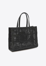 Tory Burch Large Ella Hand-Crocheted Tote Bag  Black 151277--001