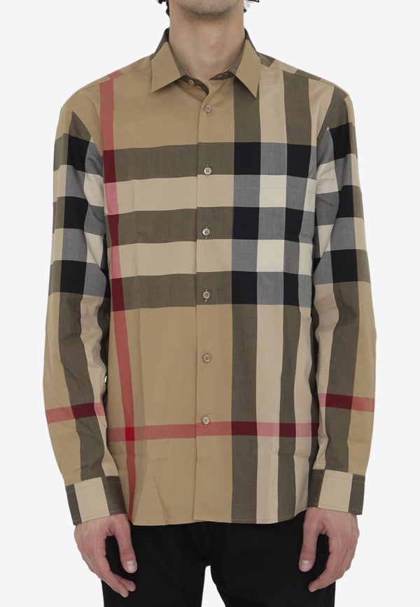 Burberry Vintage Check Long-Sleeved Shirt 8071445--A7028 Beige