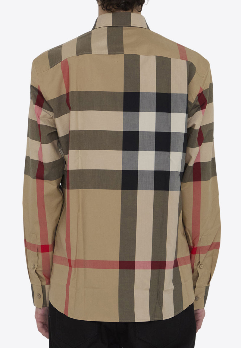 Burberry Vintage Check Long-Sleeved Shirt 8071445--A7028 Beige