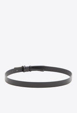 Burberry Shield EKD Thin Leather Belt 8088855--A1189 Black